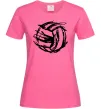 Жіноча футболка М'яч штрихи Яскраво-рожевий фото