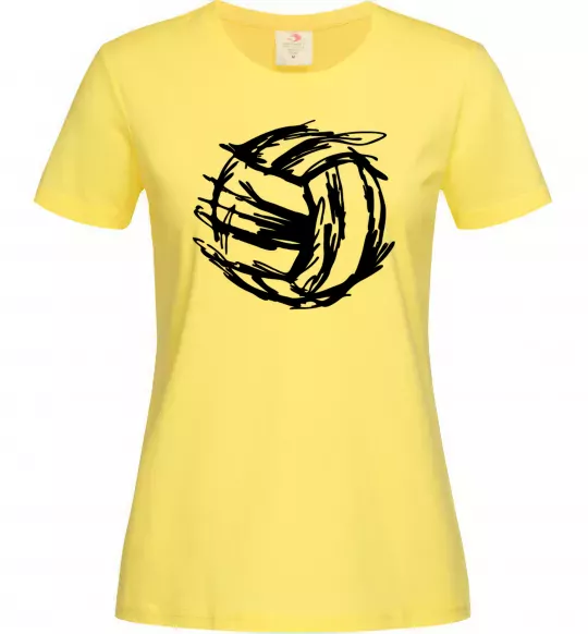 Жіноча футболка М'яч штрихи Лимонний фото