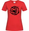 Жіноча футболка М'яч штрихи Червоний фото
