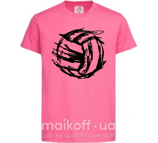 Дитяча футболка Мяч штрихи Яскраво-рожевий фото