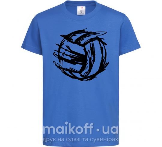 Детская футболка Мяч штрихи Ярко-синий фото