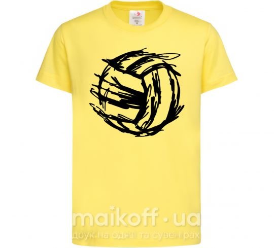 Дитяча футболка Мяч штрихи Лимонний фото
