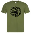 Мужская футболка М'яч штрихи Оливковый фото