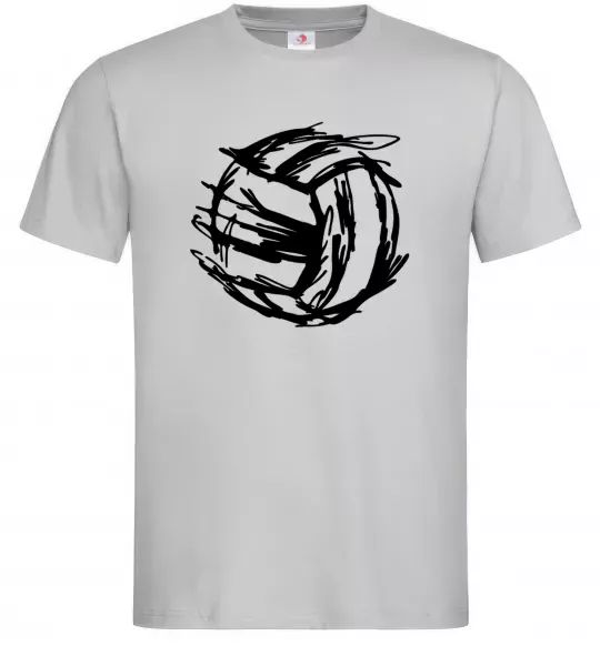 Мужская футболка М'яч штрихи Серый фото