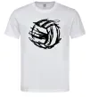 Мужская футболка М'яч штрихи Белый фото