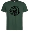 Мужская футболка М'яч штрихи Темно-зеленый фото