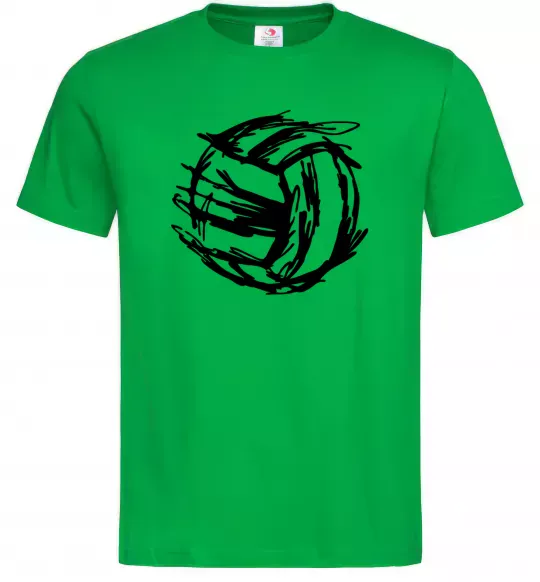 Мужская футболка М'яч штрихи Зеленый фото