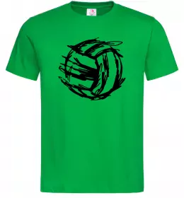 Мужская футболка М'яч штрихи Зеленый фото