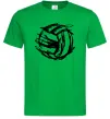 Мужская футболка М'яч штрихи Зеленый фото