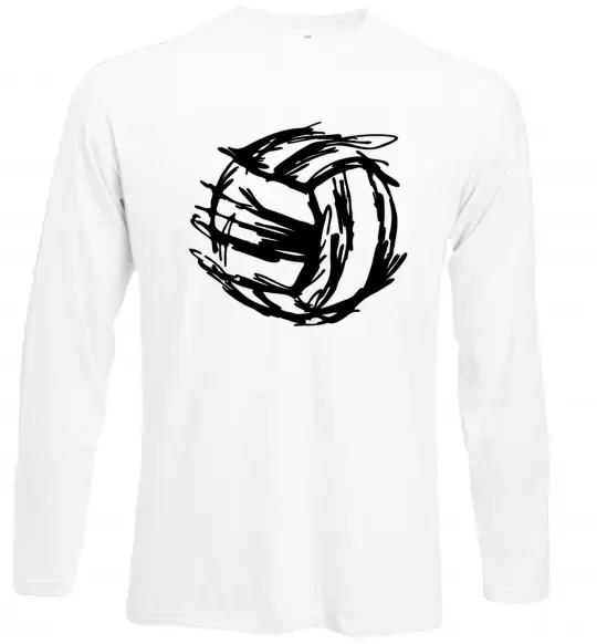 Лонгслив М'яч штрихи Белый фото