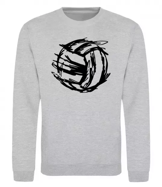 Світшот М'яч штрихи Сірий меланж фото