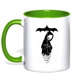 Чашка з кольоровою ручкою Raining death Чашка з кольоровою ручкою Raining death