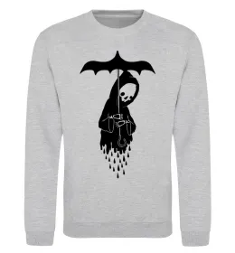 Свитшот Raining death Серый меланж фото