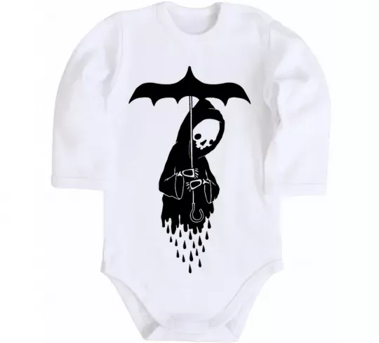 Детский боди Raining death Белый фото