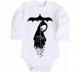 Детский боди Raining death Белый фото