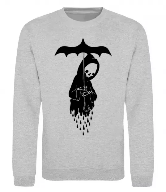 Світшот Raining death Сірий меланж фото