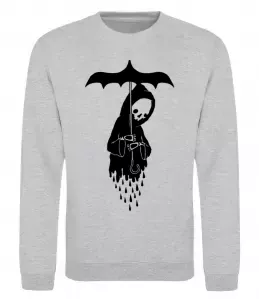 Світшот Raining death Сірий меланж фото