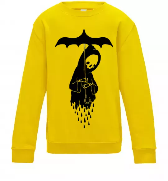 Детский Свитшот Raining death Солнечно желтый фото