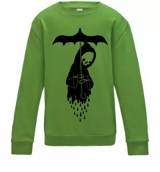 Детский Свитшот Raining death Лаймовый фото