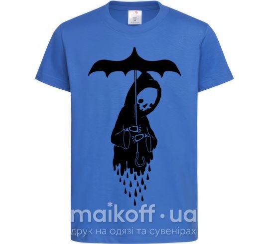 Дитяча футболка Raining death Яскраво-синій фото
