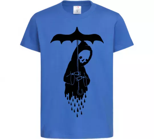 Дитяча футболка Raining death Яскраво-синій фото