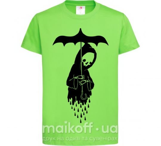 Детская футболка Raining death Лаймовый фото