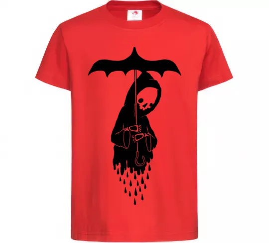 Дитяча футболка Raining death Червоний фото