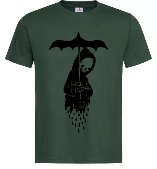 Мужская футболка Raining death Темно-зеленый фото
