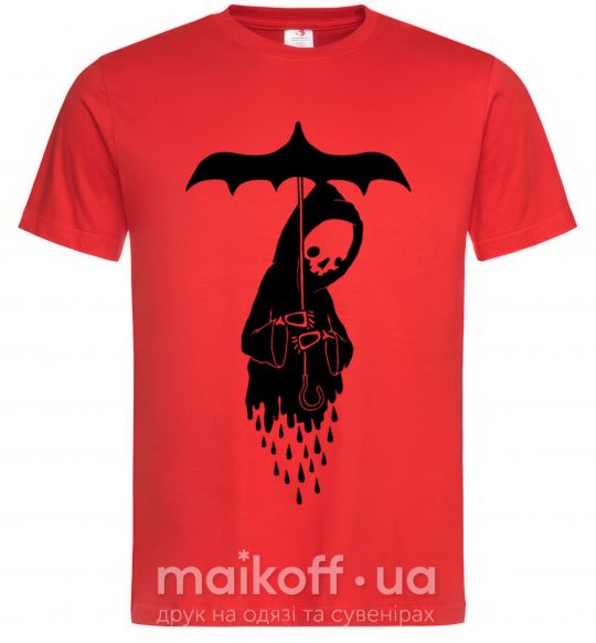 Мужская футболка Raining death Красный фото
