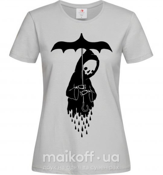 Женская футболка Raining death Серый фото