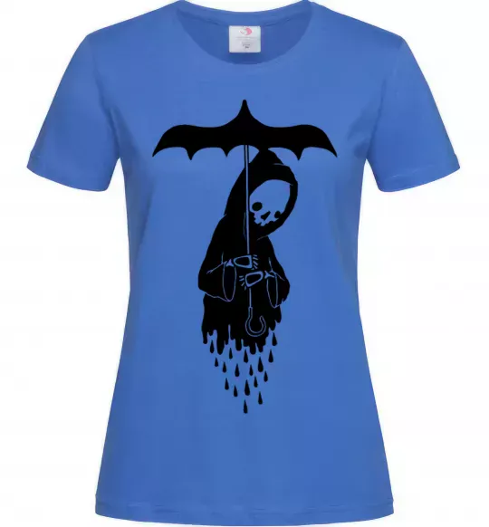 Жіноча футболка Raining death Яскраво-синій фото