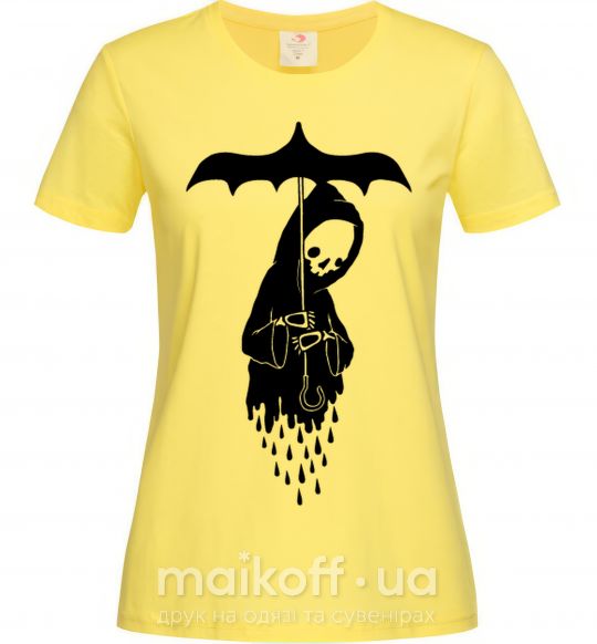 Жіноча футболка Raining death Лимонний фото