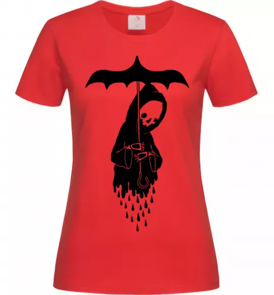 Жіноча футболка Raining death Червоний фото