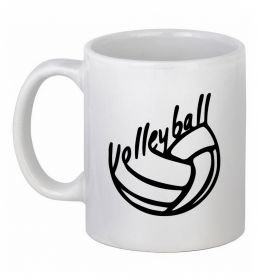 Чашка керамическая Volleyball text