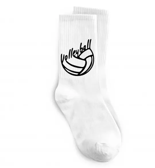 Носки Volleyball text Белый фото