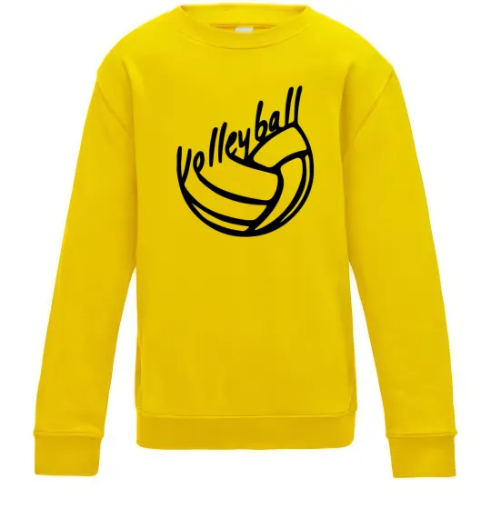 Дитячий світшот Volleyball text Сонячно жовтий фото