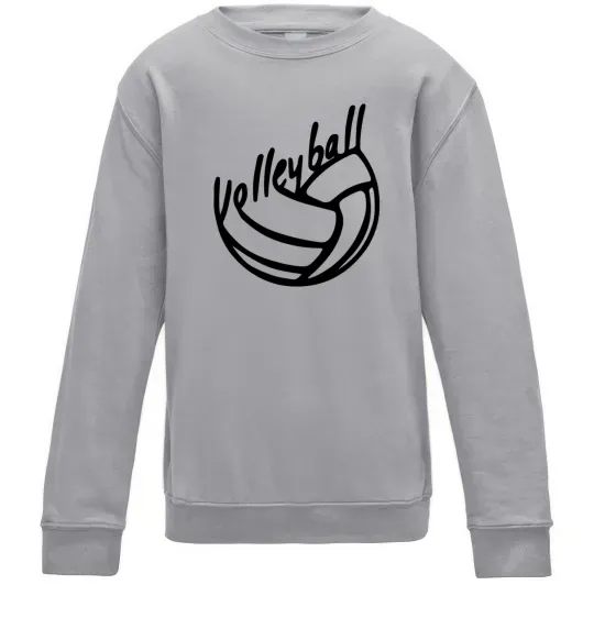 Дитячий світшот Volleyball text Сірий меланж фото