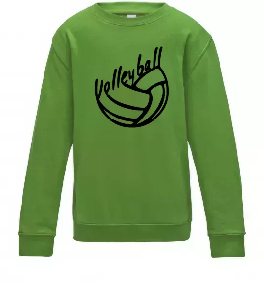 Дитячий світшот Volleyball text Лаймовий фото