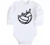 Дитячий бодік Volleyball text Білий фото