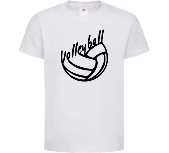Дитяча футболка Volleyball text Білий фото