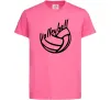 Дитяча футболка Volleyball text Яскраво-рожевий фото