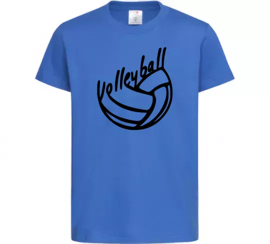 Дитяча футболка Volleyball text Яскраво-синій фото