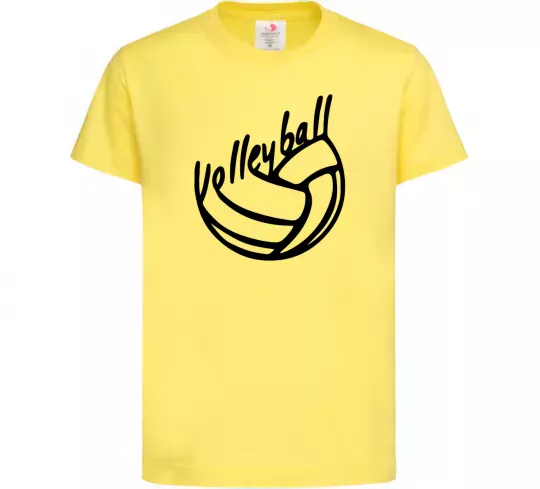 Дитяча футболка Volleyball text Лимонний фото
