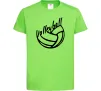 Дитяча футболка Volleyball text Лаймовий фото