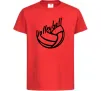 Дитяча футболка Volleyball text Червоний фото