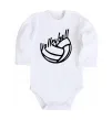 Детский боди Volleyball text Белый фото