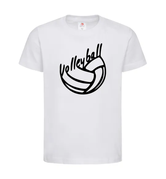 Детская футболка Volleyball text Белый фото