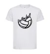 Детская футболка Volleyball text Белый фото