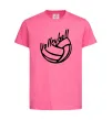 Детская футболка Volleyball text Ярко-розовый фото