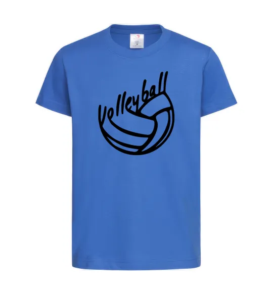 Детская футболка Volleyball text Ярко-синий фото
